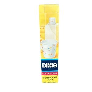 Vintage Dixie Disposable Bathroom Cup 100 Count Refill Pack Soft Tones 1991 Prop